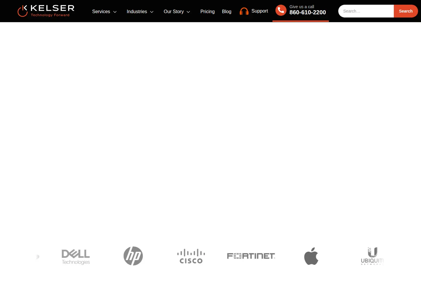 Captured homepage of kelsercorp.com in the current scan