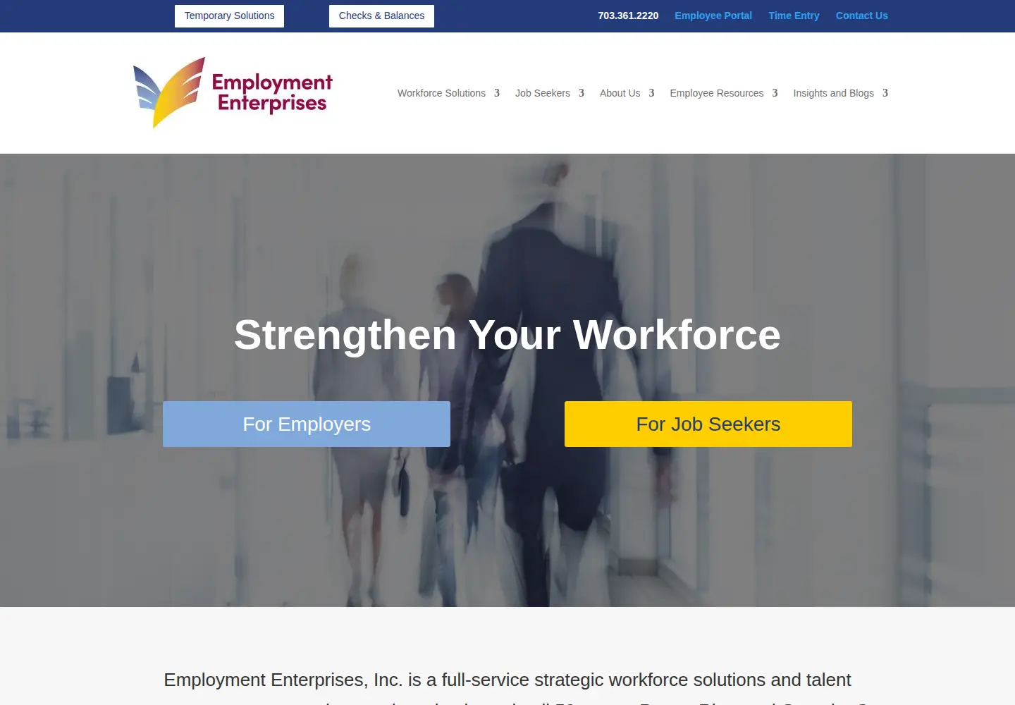 Captured homepage of eeihr.com in the current scan