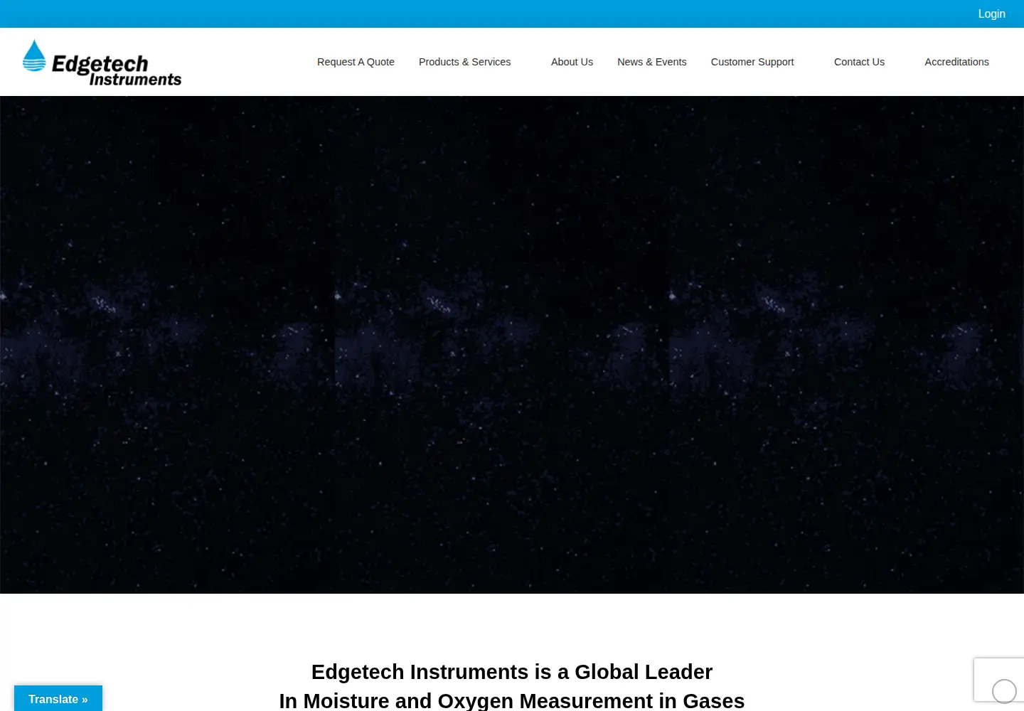 Captured homepage of edgetechinstruments.com in the current scan