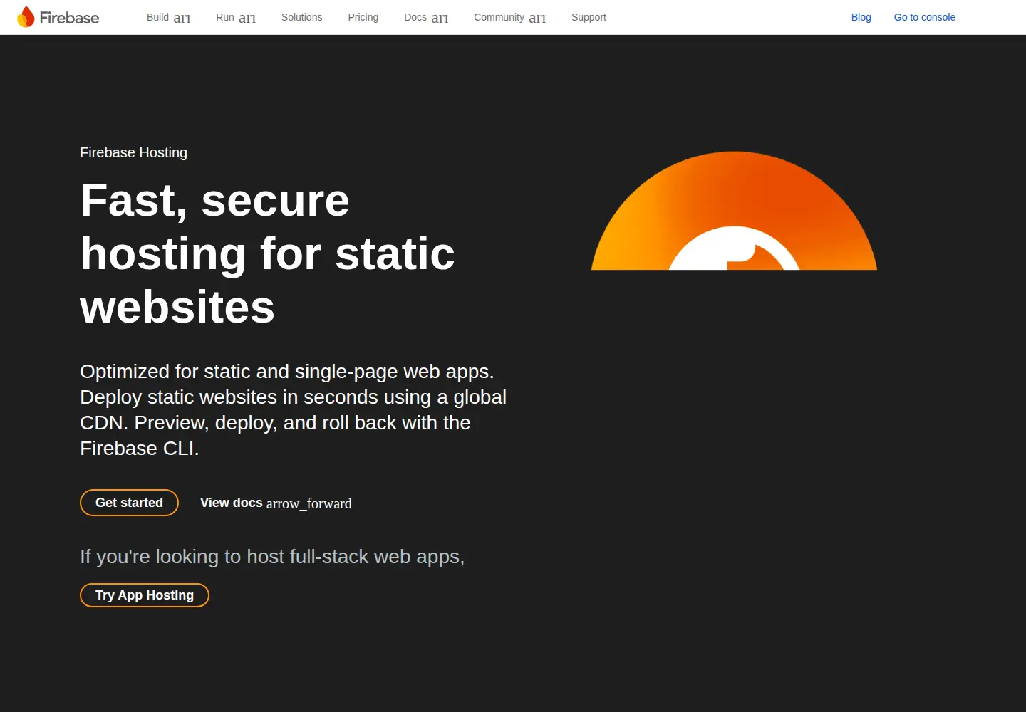 Screenshot of web.app