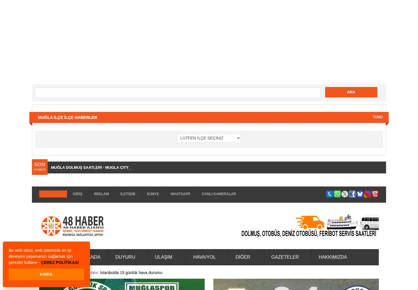 Screenshot of 48haber.com.tr