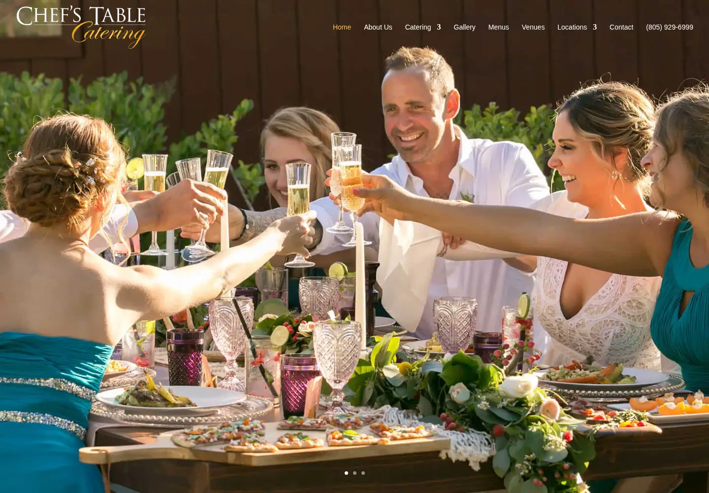 Screenshot of chefstablecatering.com