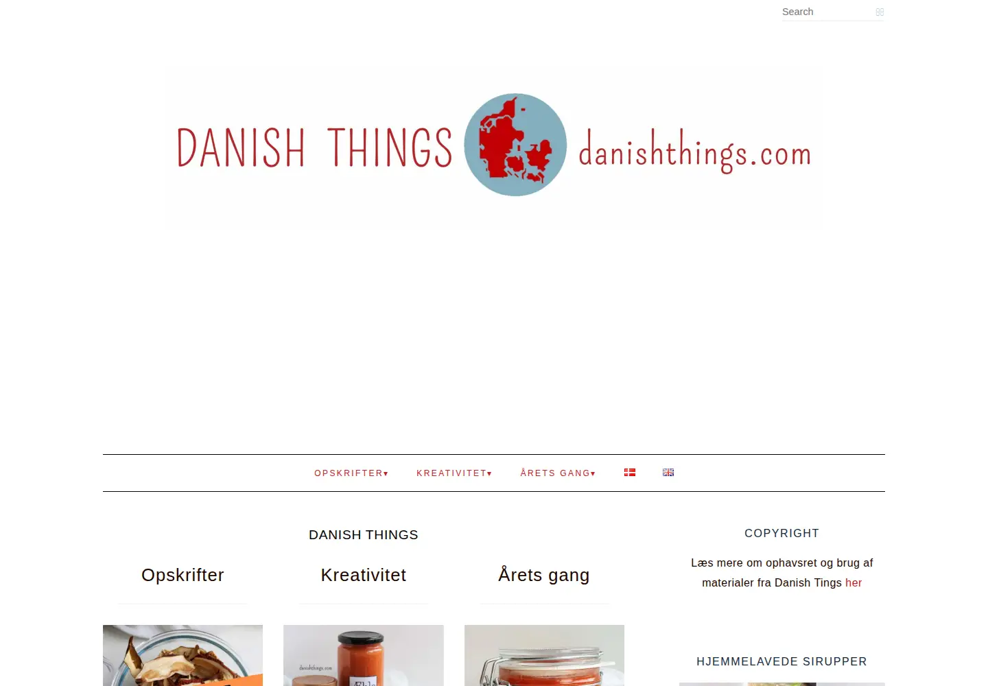 Captured homepage of danishthings.com in the current scan