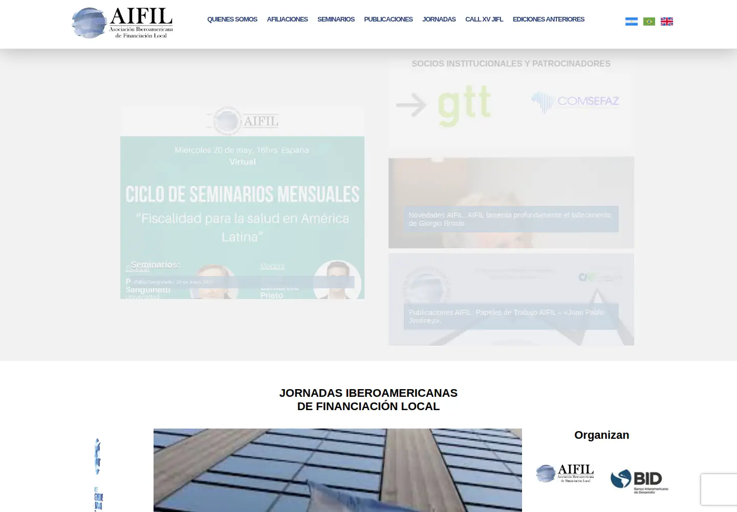 Screenshot of aifil-jifl.org