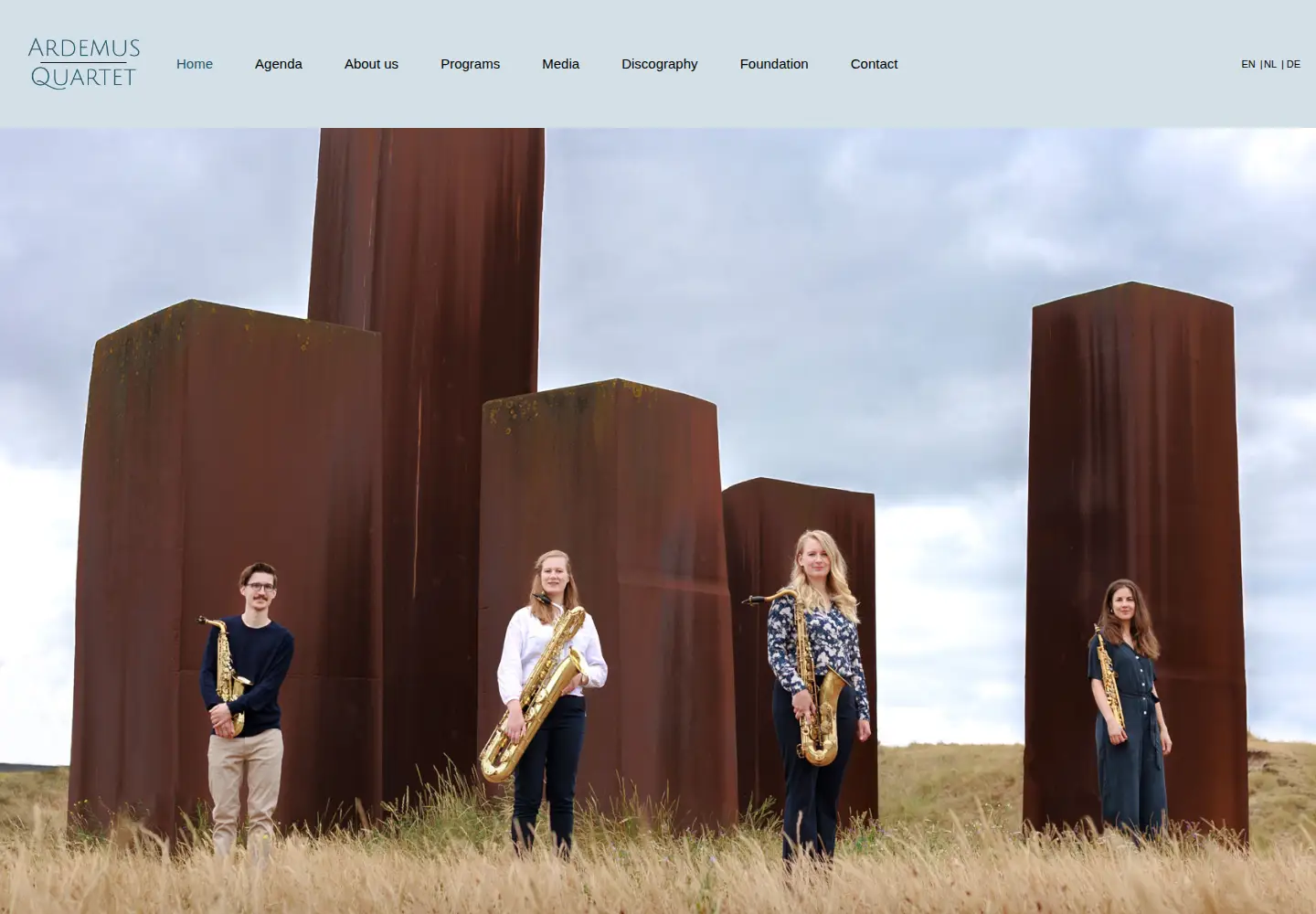 Captured homepage of ardemusquartet.com in the current scan