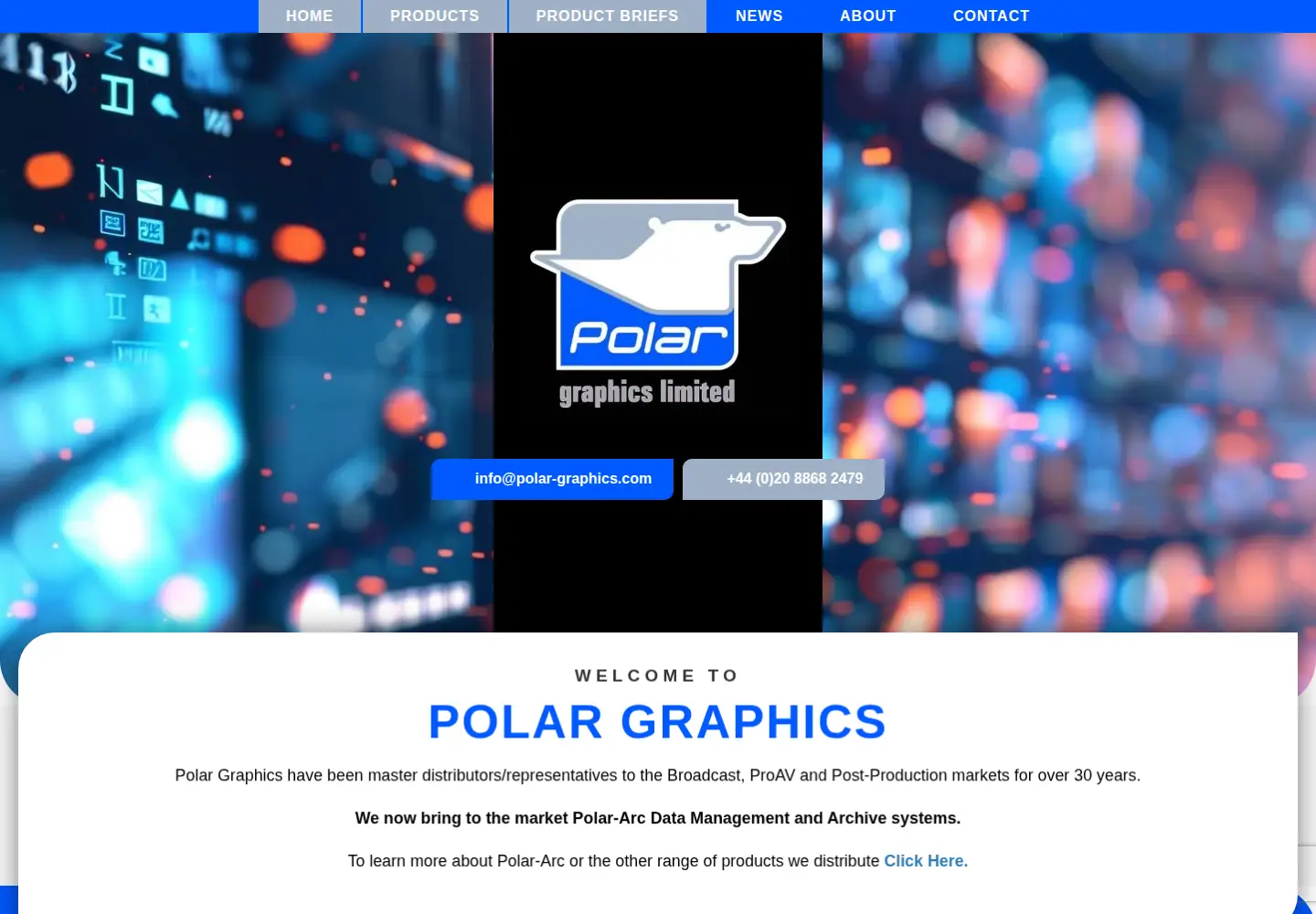 Captured homepage of polar-graphics.com in the current scan