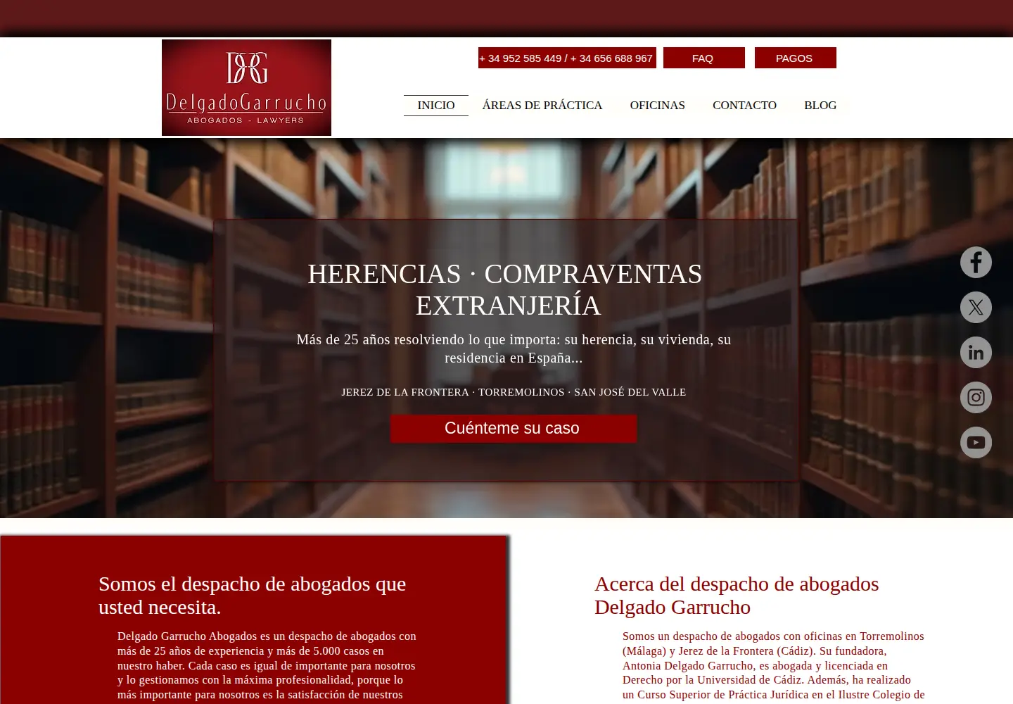 Screenshot of delgadogarrucho.com