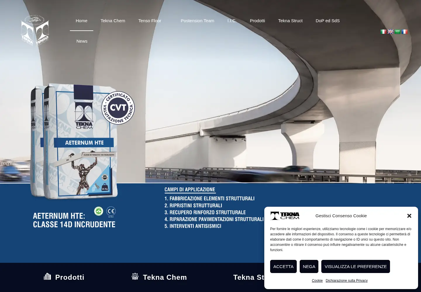 Screenshot of teknachemgroup.com
