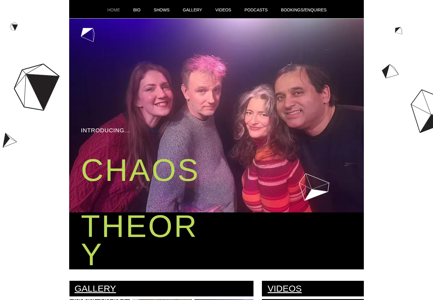 Screenshot of chaostheorysketchcomedy.com