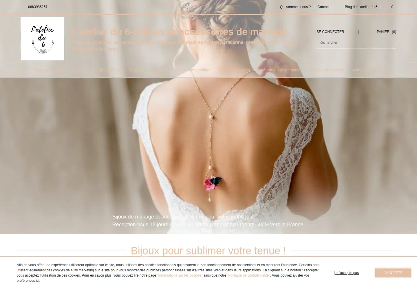 Screenshot of latelierdu6.com
