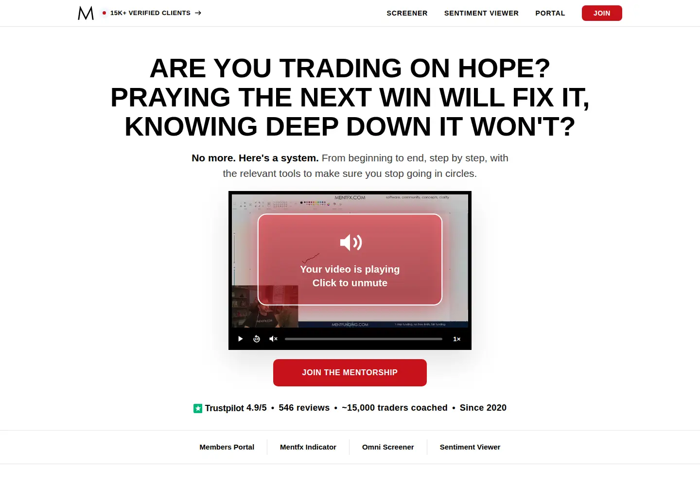 Screenshot of mentfx.com