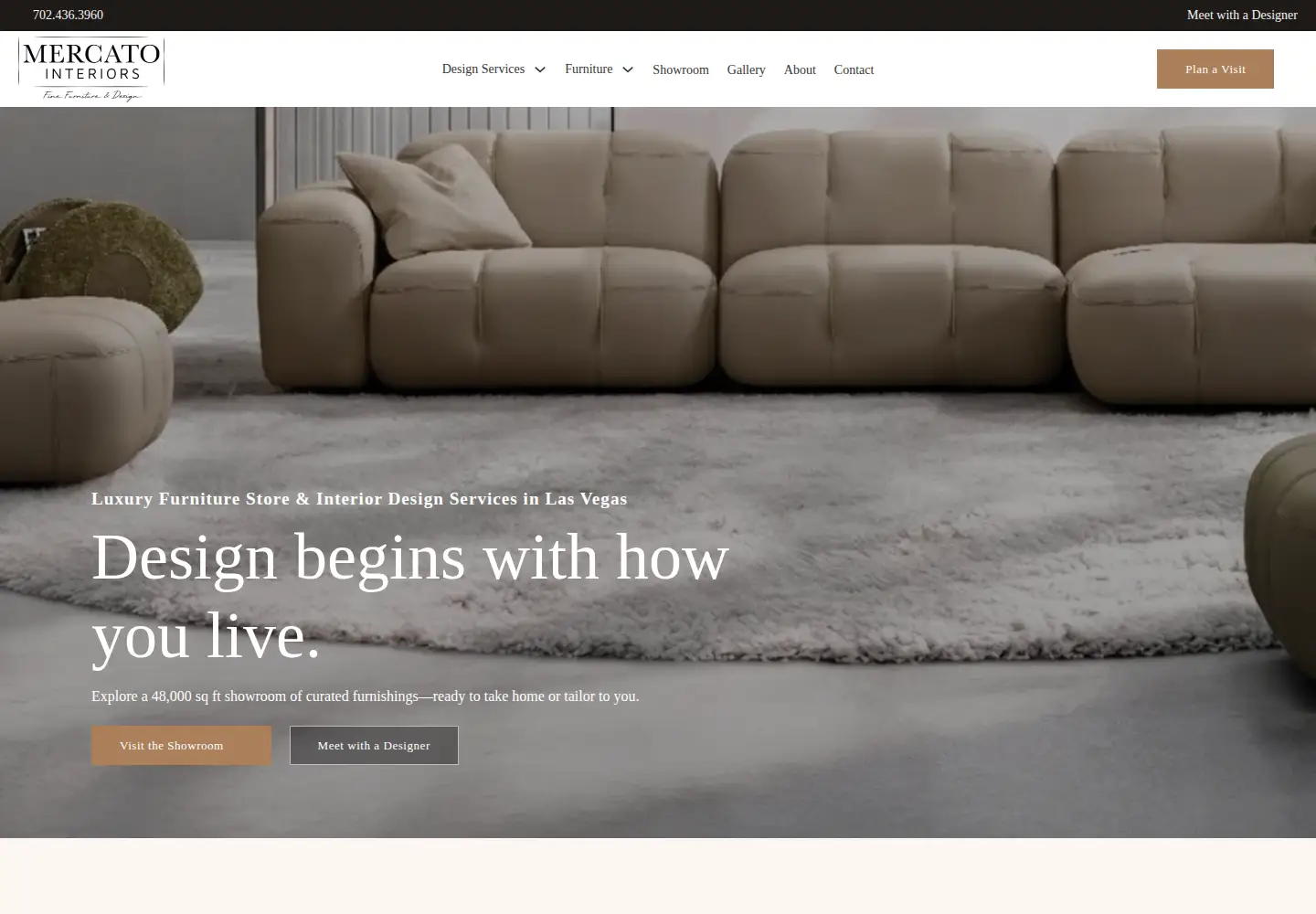 Screenshot of mercatointeriors.com