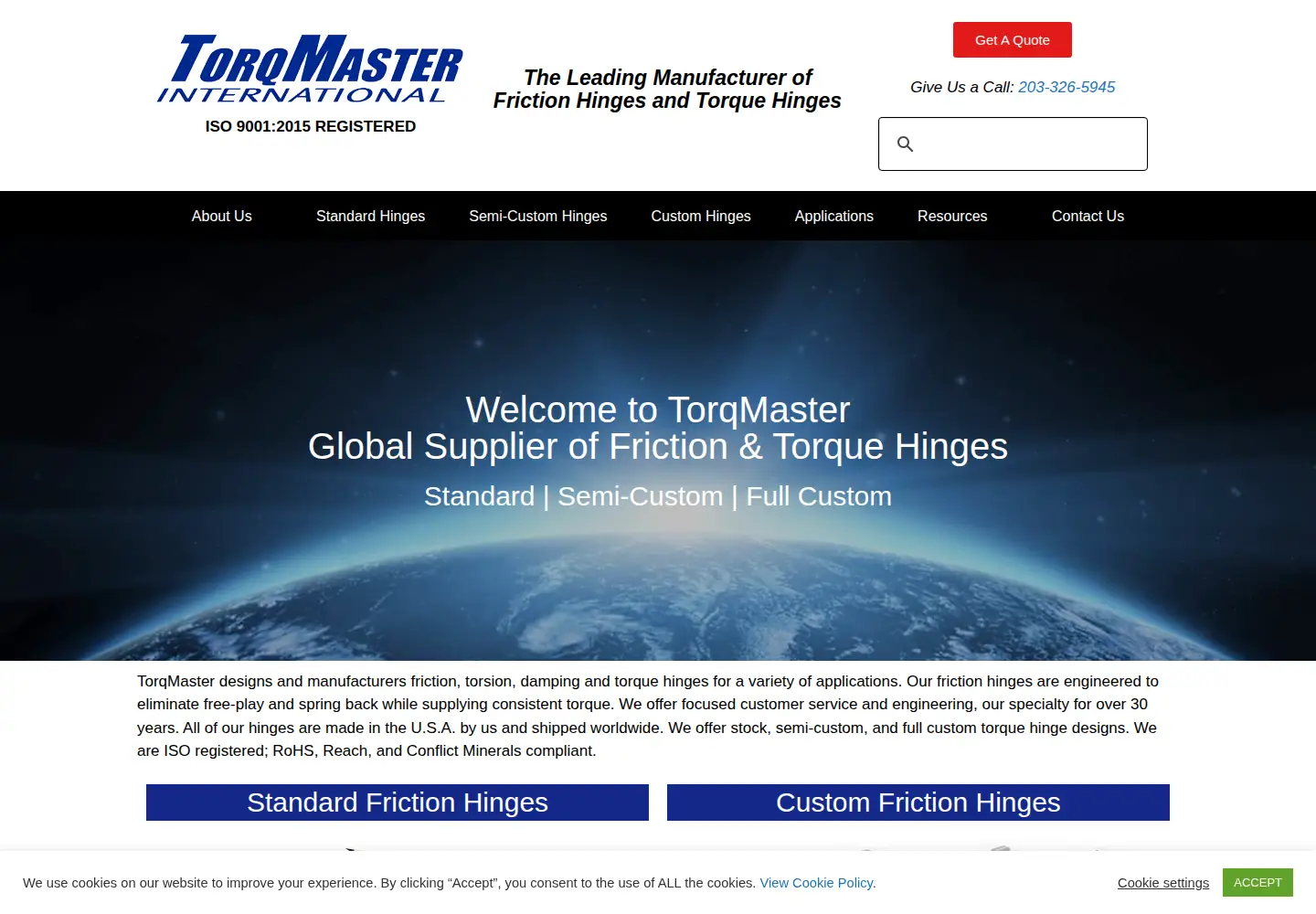 Captured homepage of torqmaster.com in the current scan