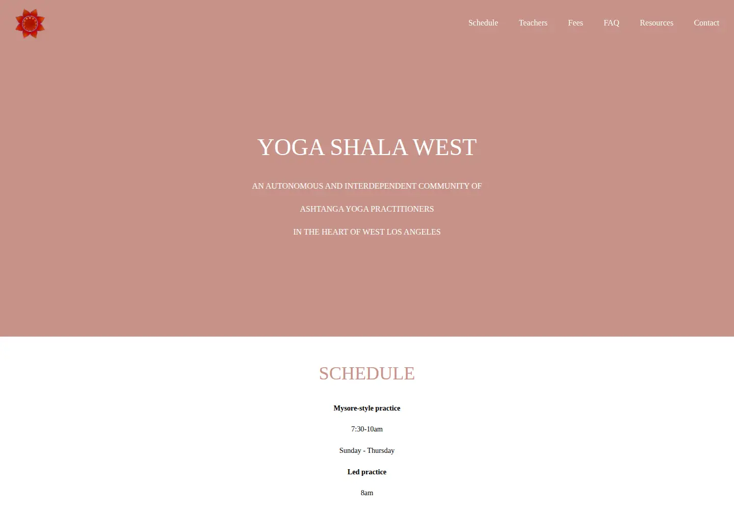 Screenshot of yogashalawest.com
