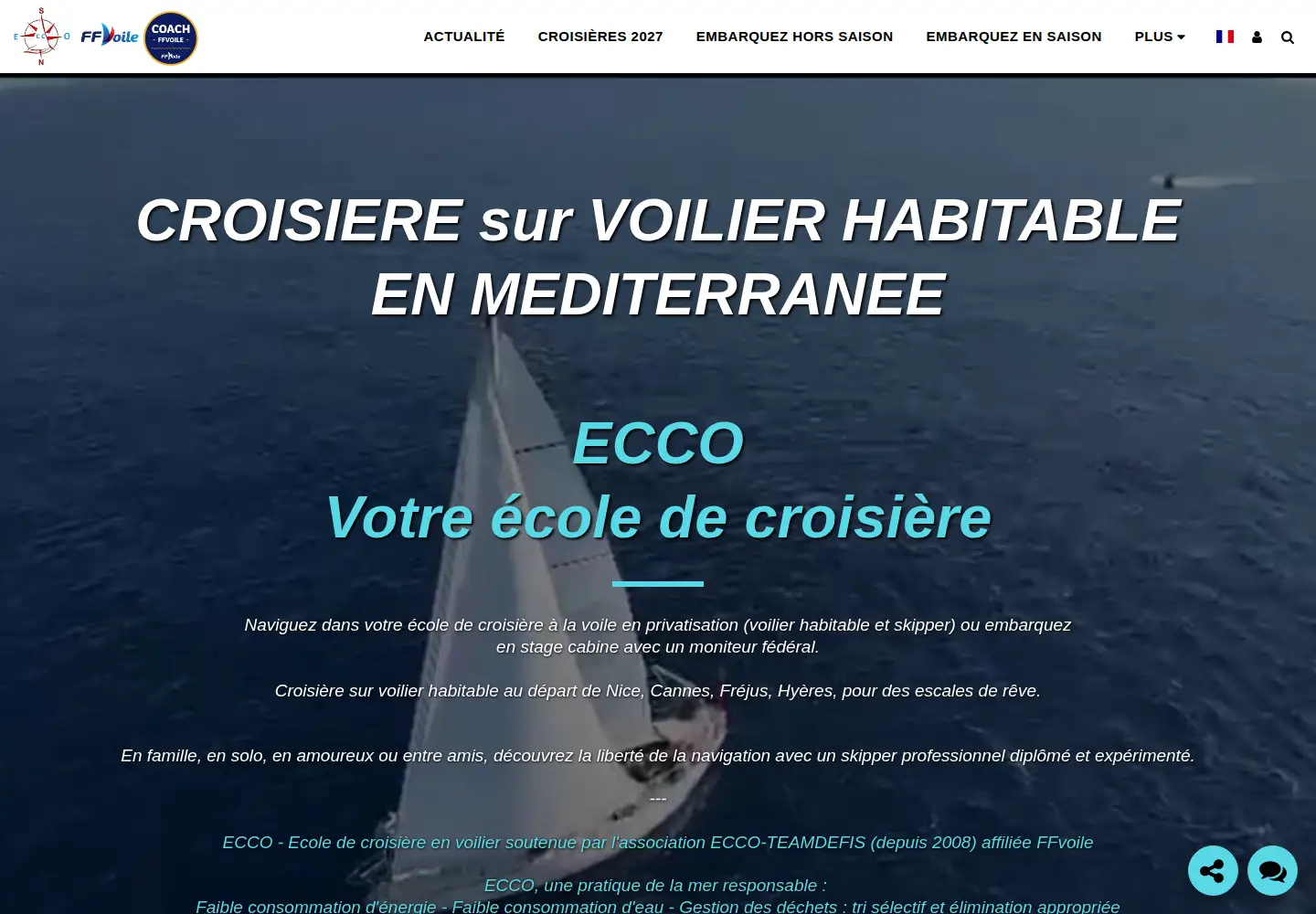 Screenshot of croisierevoilemediterranee.fr