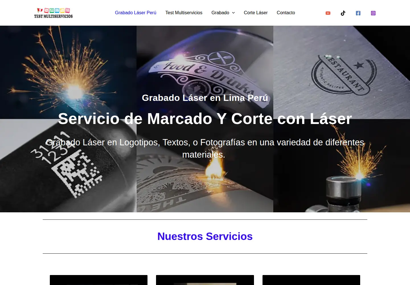 Screenshot of grabadoslaserperu.com
