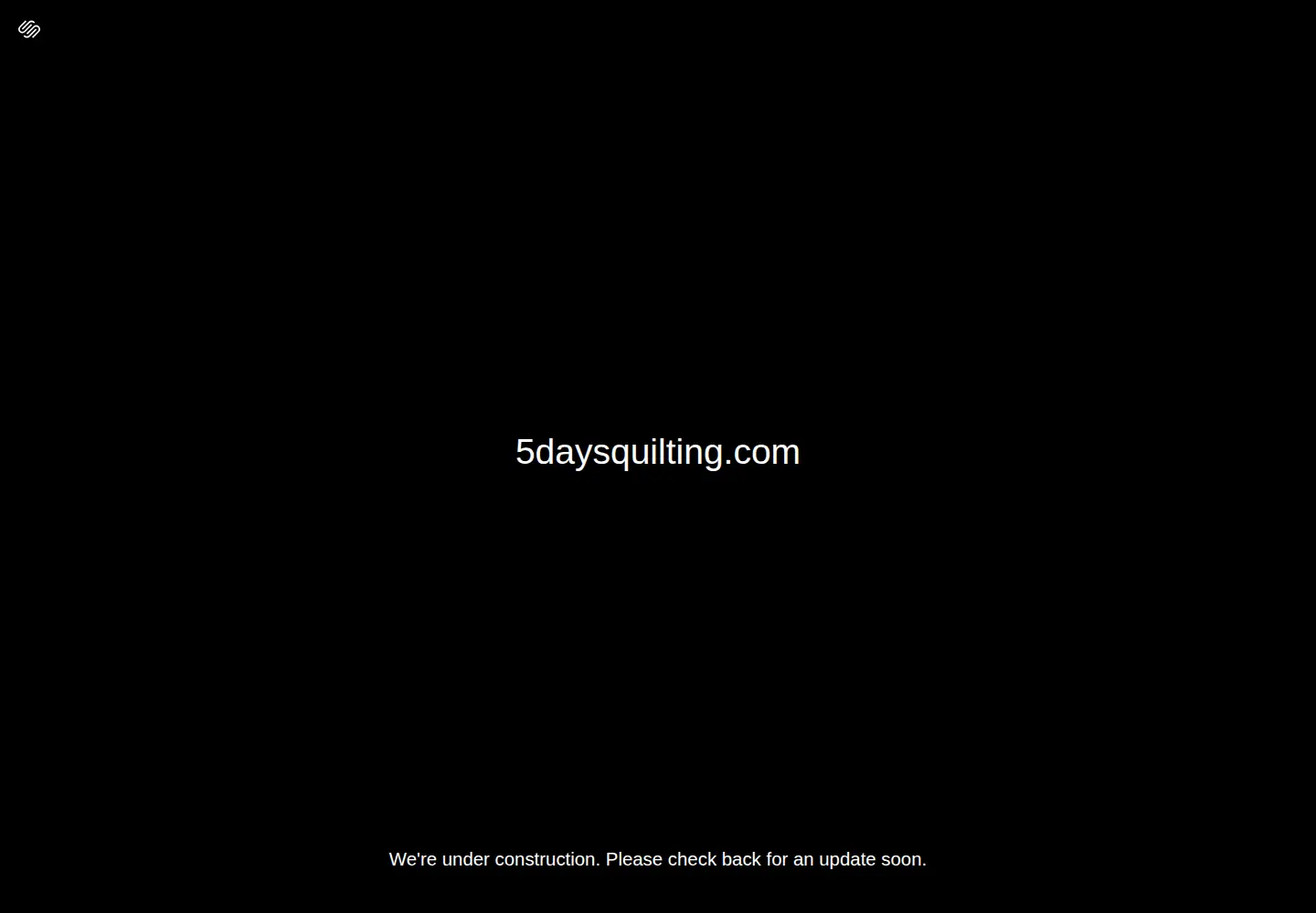 Captured homepage of 5daysquilting.com in the current scan