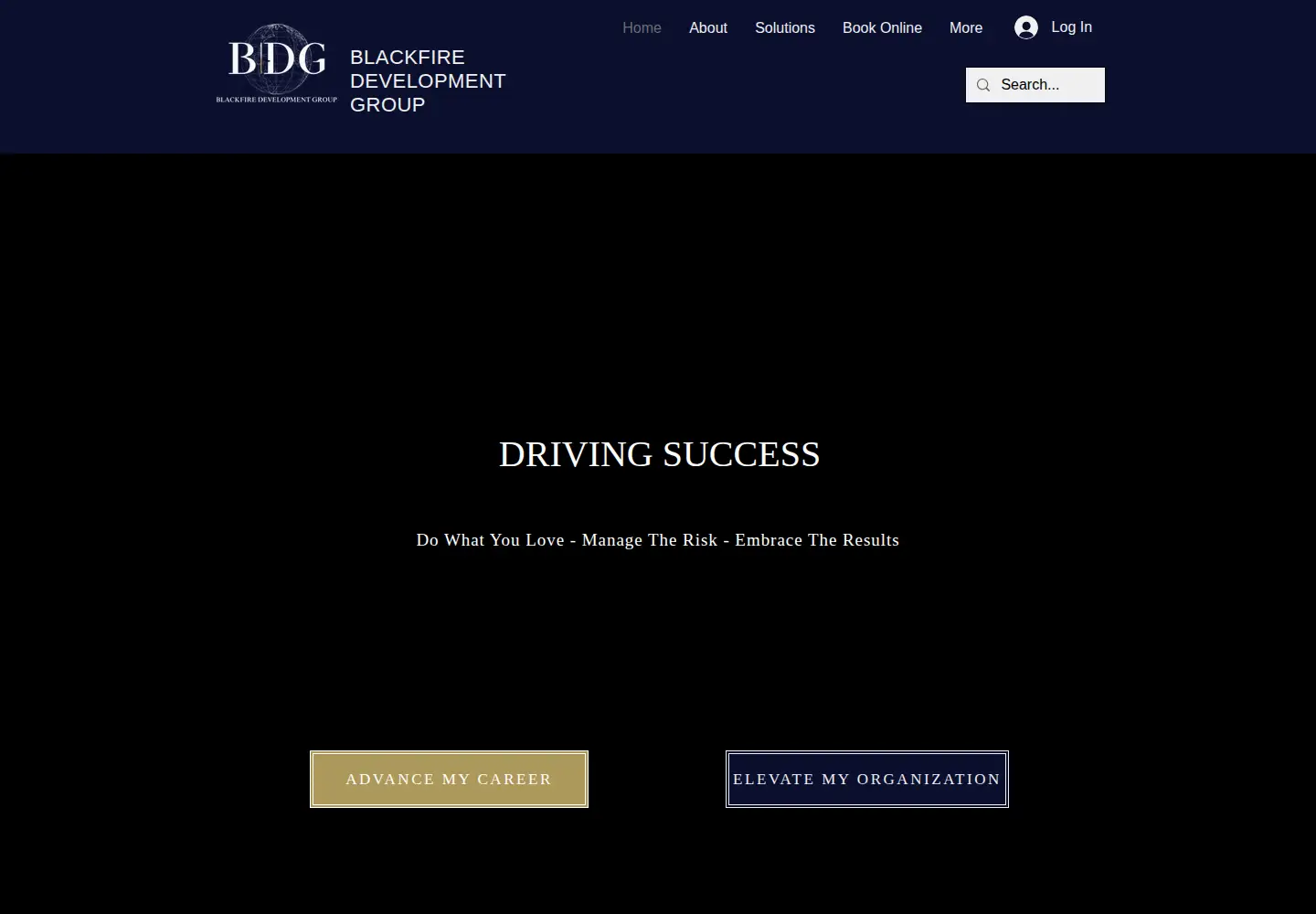 Screenshot of blackfiredevgroup.com
