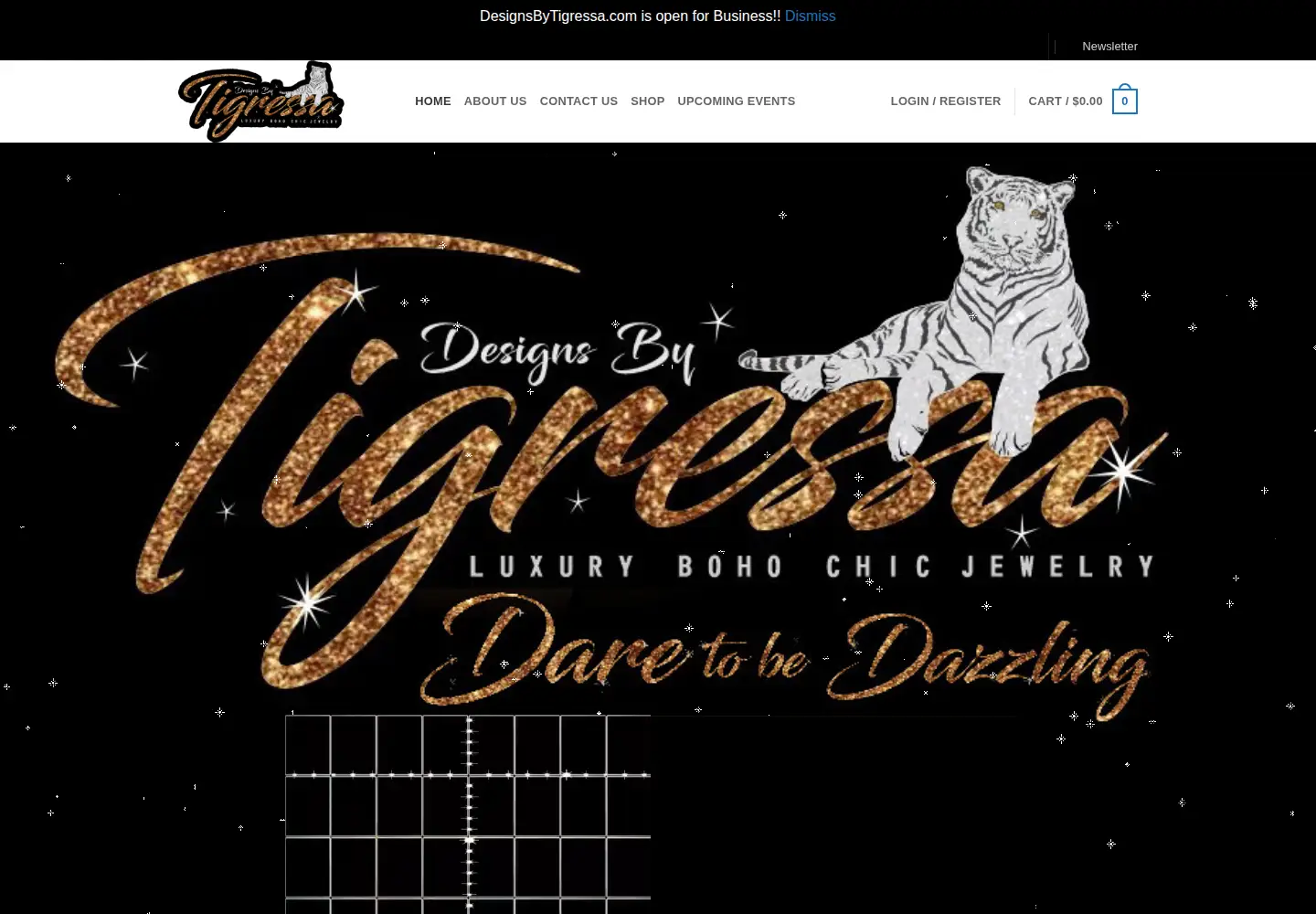Screenshot of designsbytigressa.com