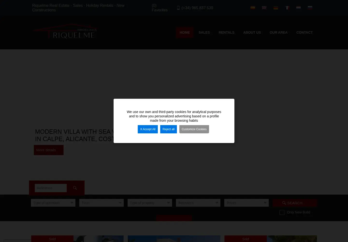 Screenshot of inmoriquelme.com