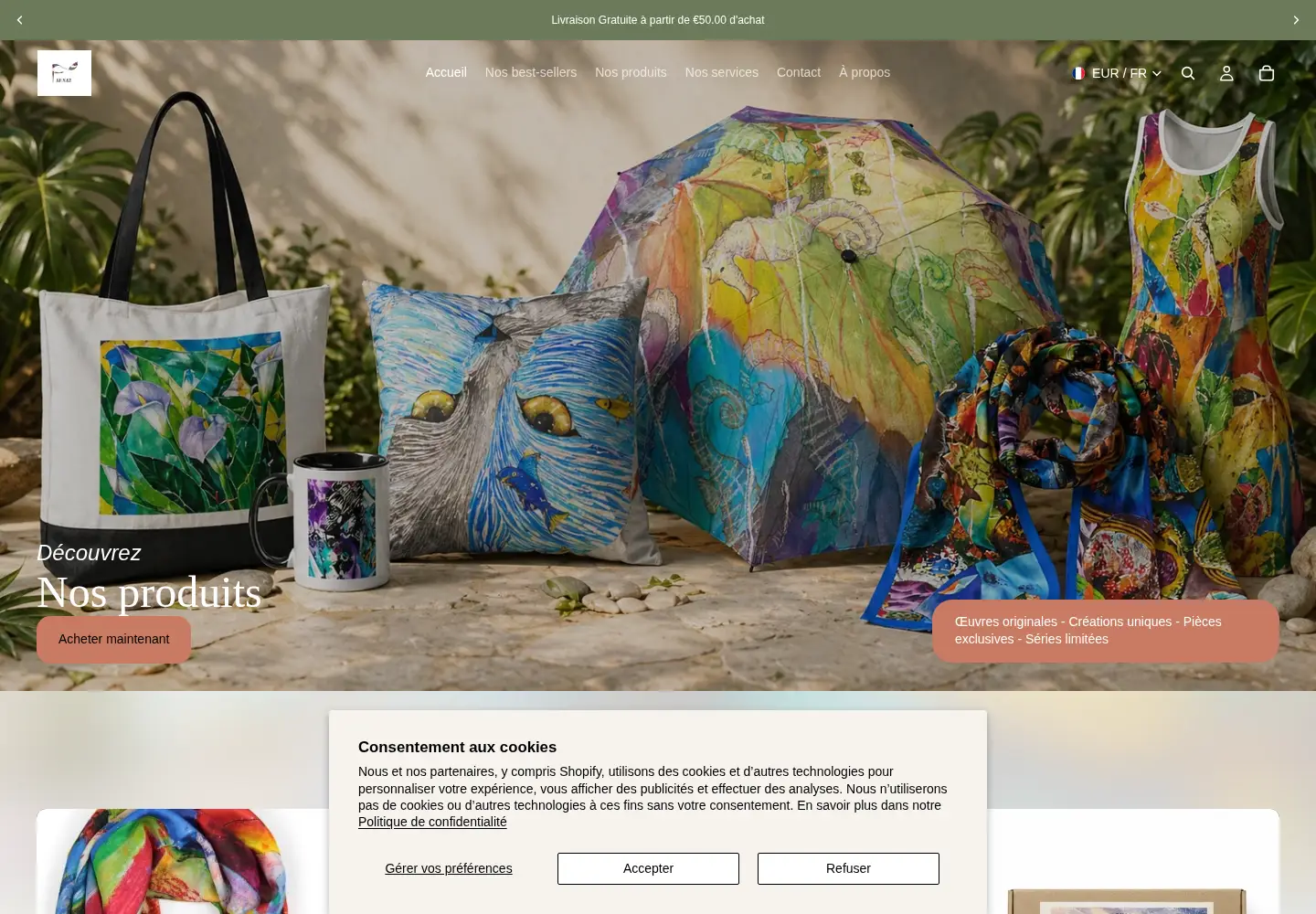 Screenshot of farnazcollections.com