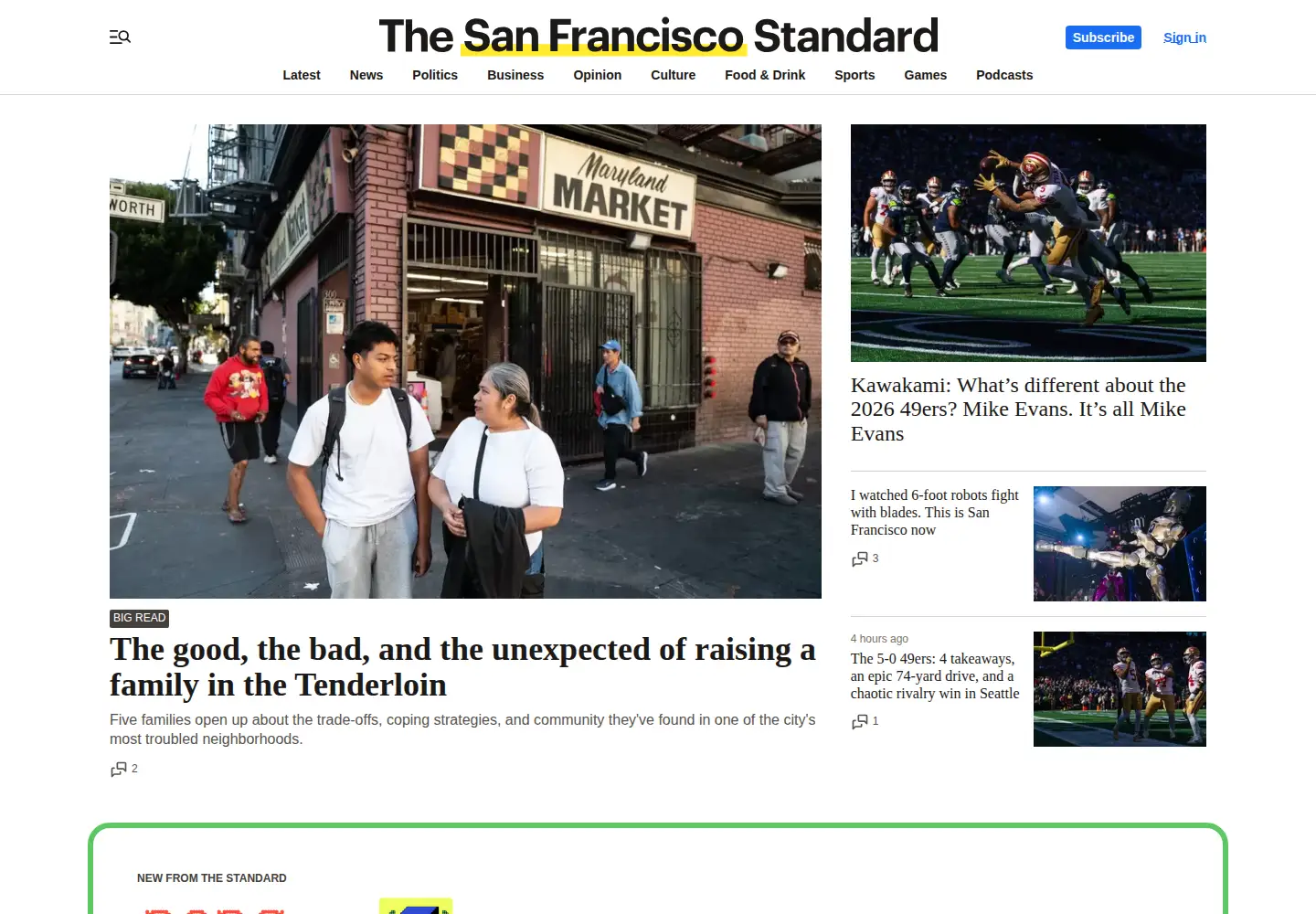 Screenshot of sfstandard.com