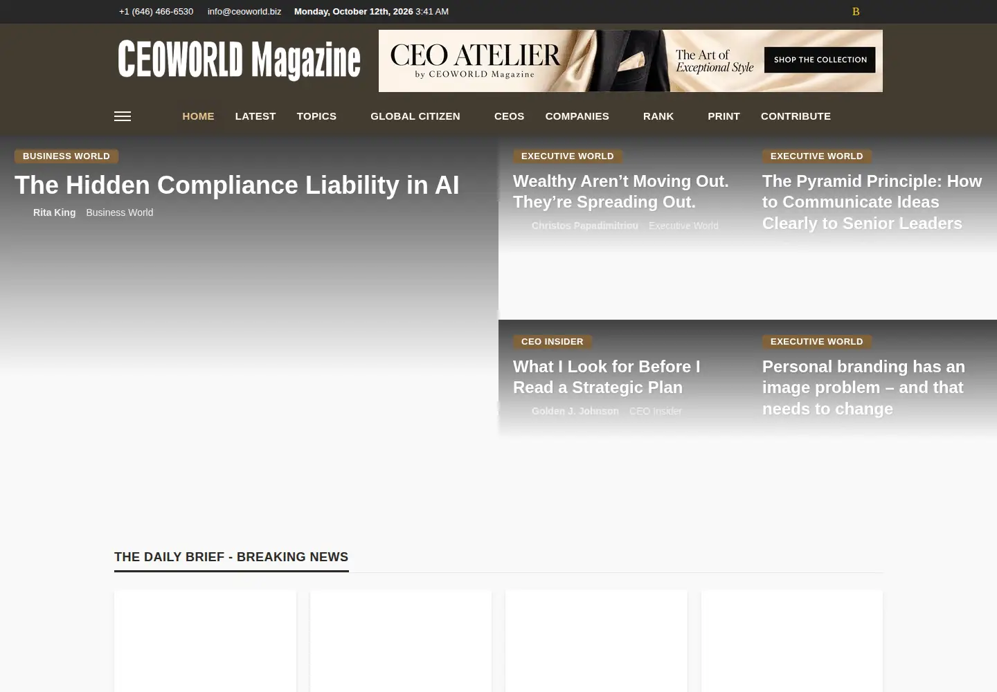 Screenshot of ceoworld.biz