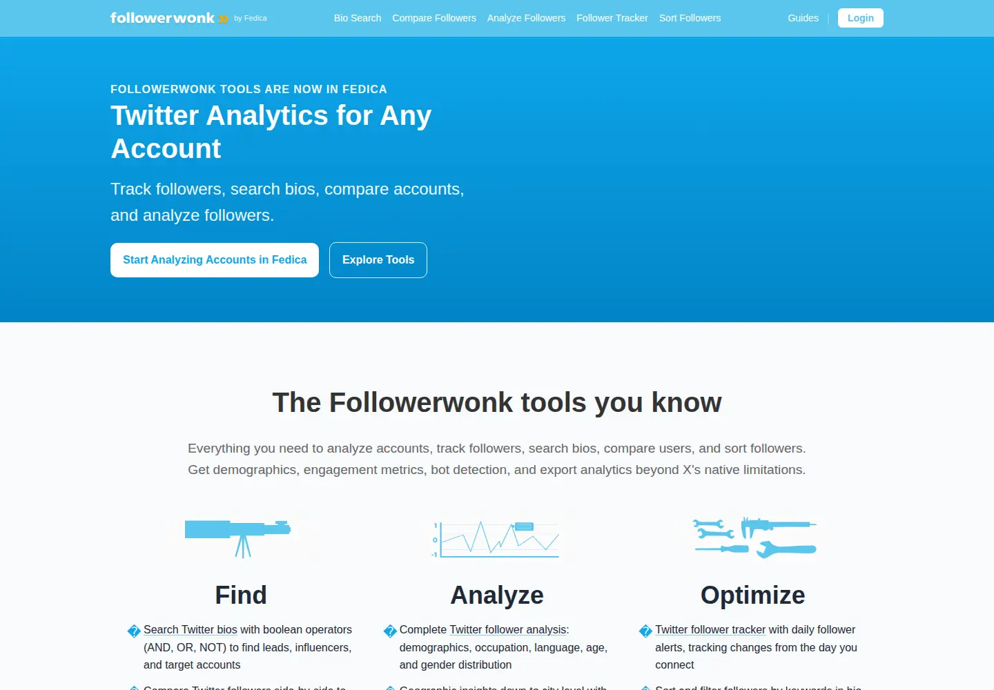 Captured homepage of followerwonk.com in the current scan