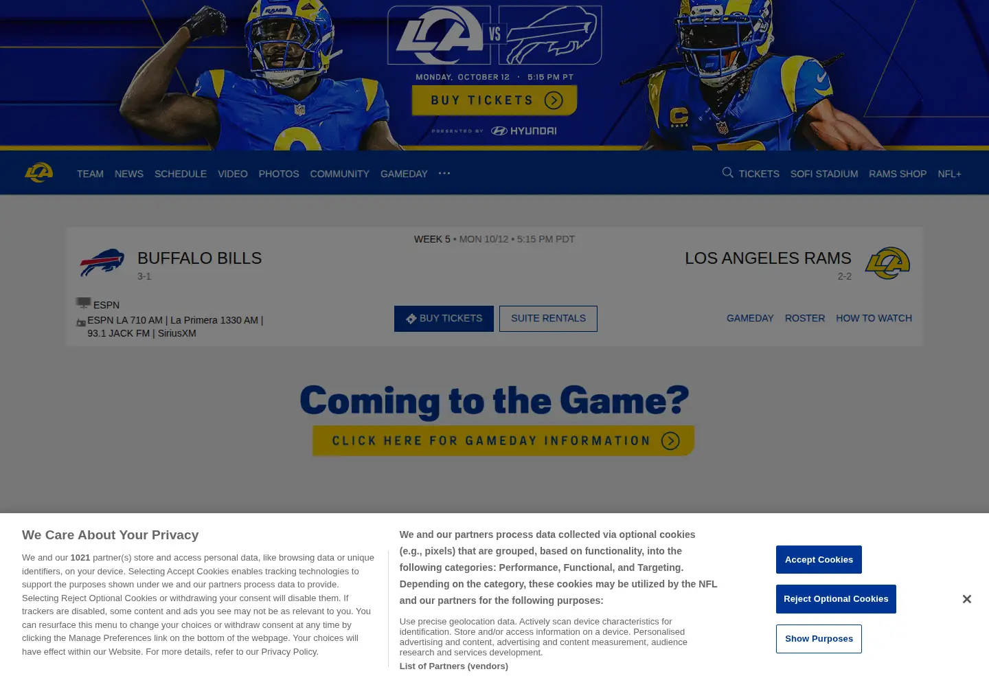 Screenshot of therams.com
