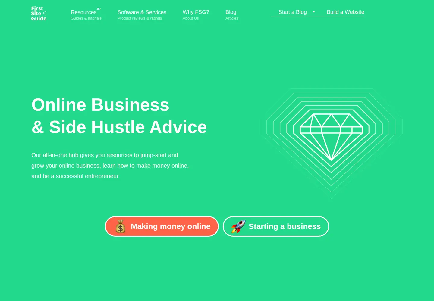 Screenshot of firstsiteguide.com