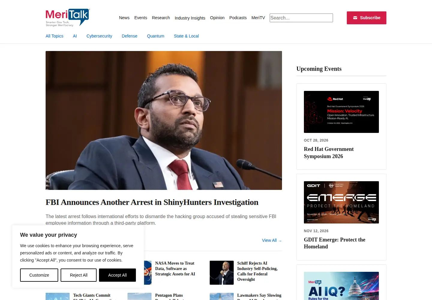 Screenshot of meritalk.com