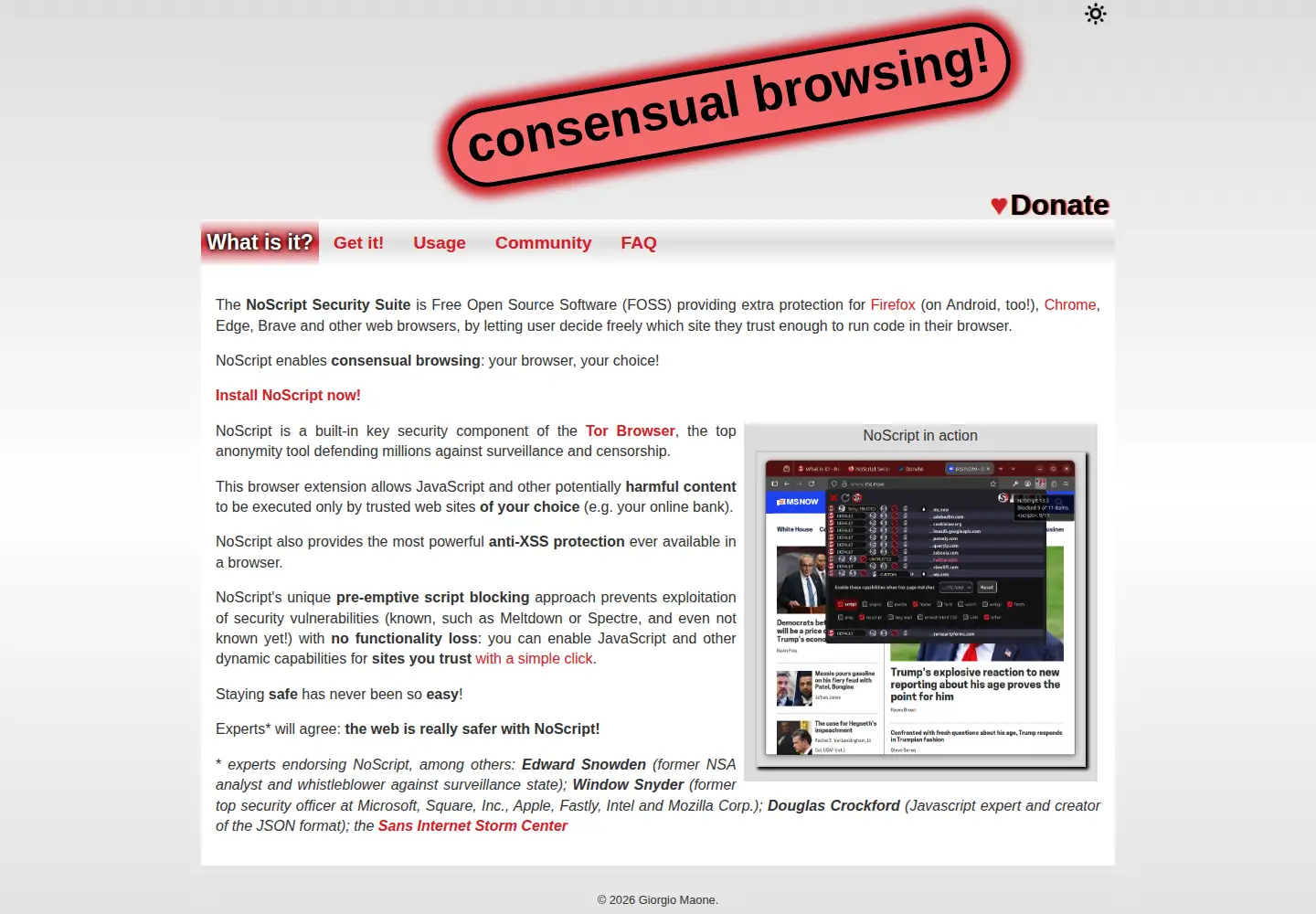 Screenshot of noscript.net