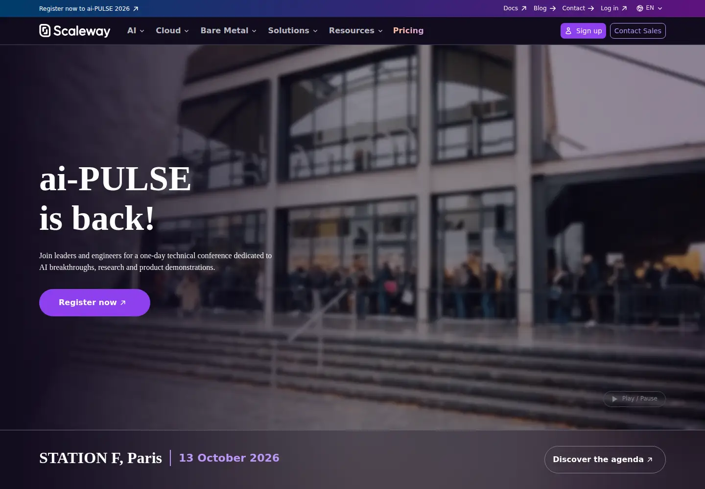 Screenshot of scaleway.com