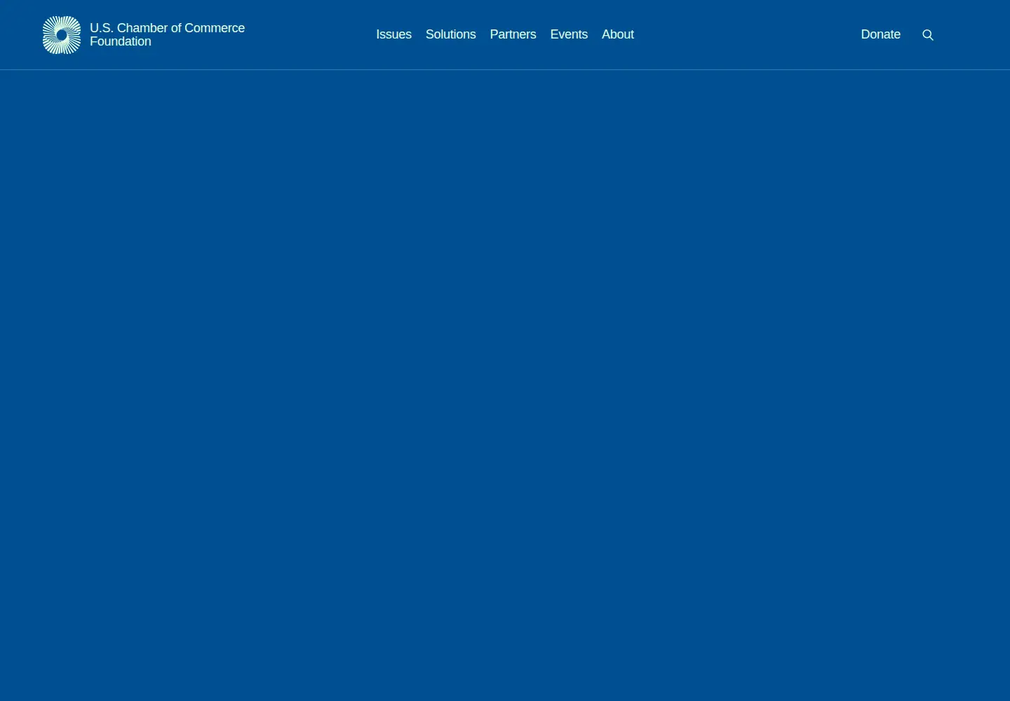 Captured homepage of uschamberfoundation.org in the current scan
