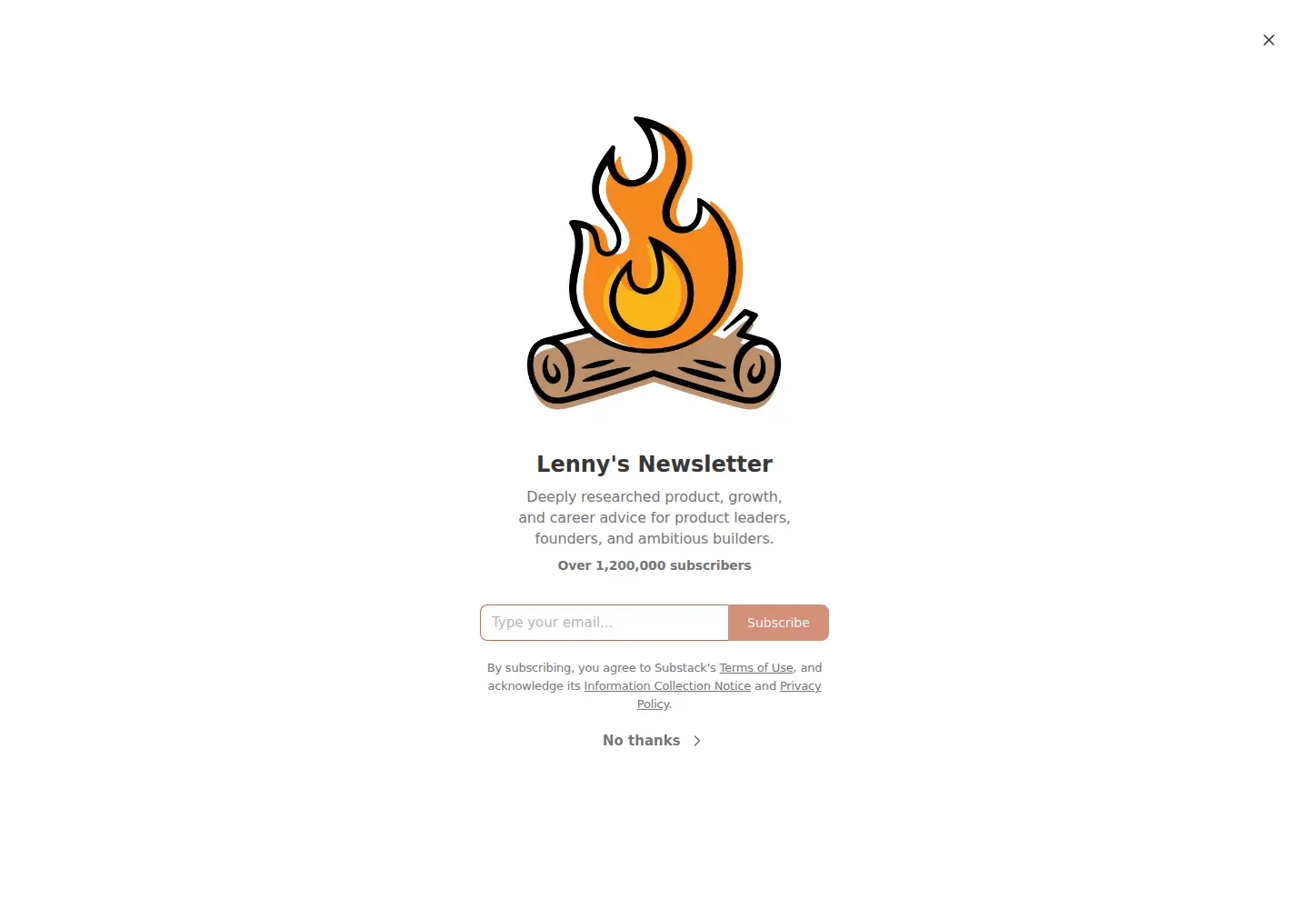 Screenshot of lennysnewsletter.com