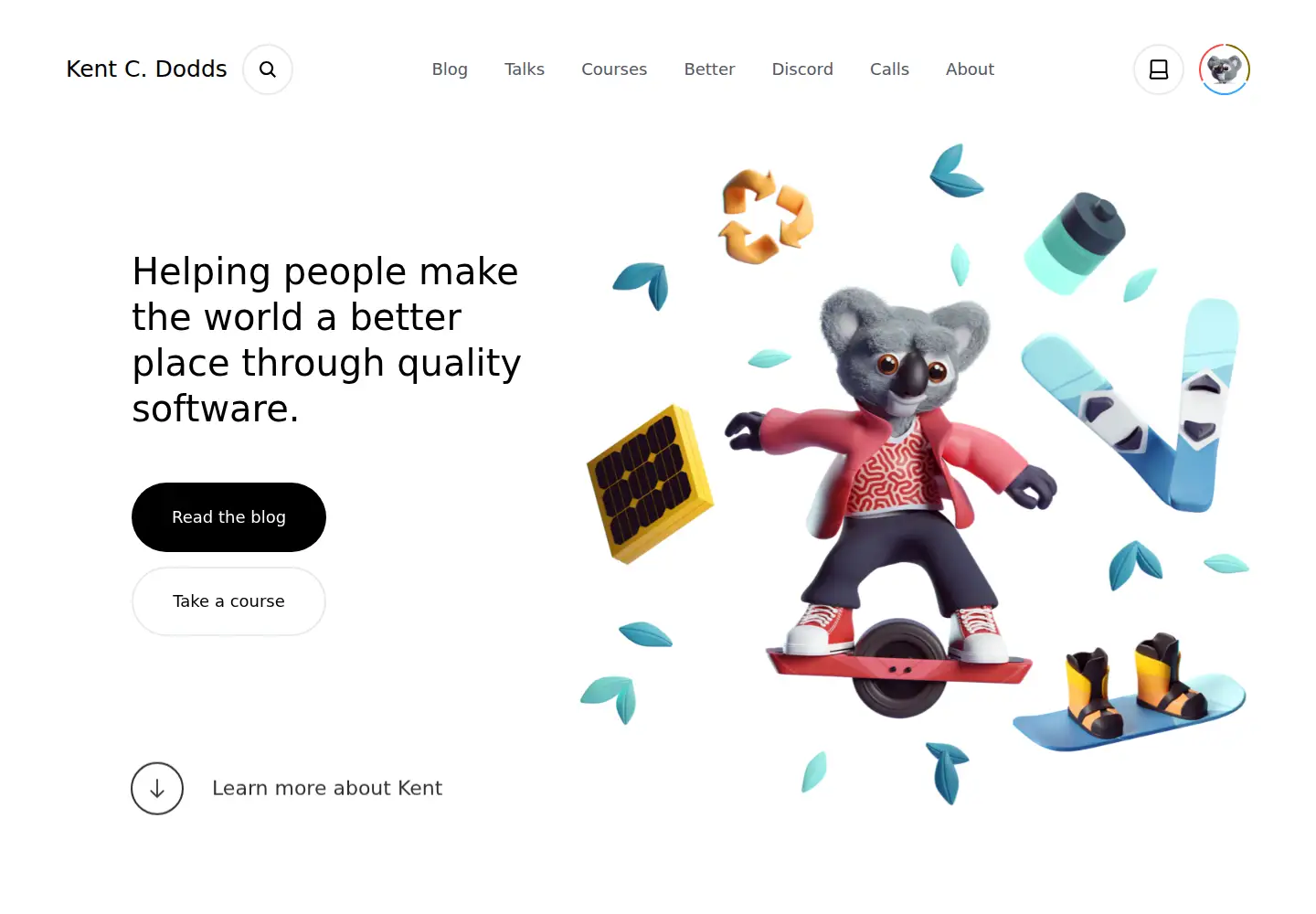 Screenshot of kentcdodds.com
