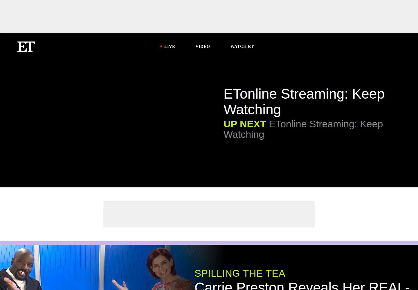 Captured homepage of etonline.com in the current scan