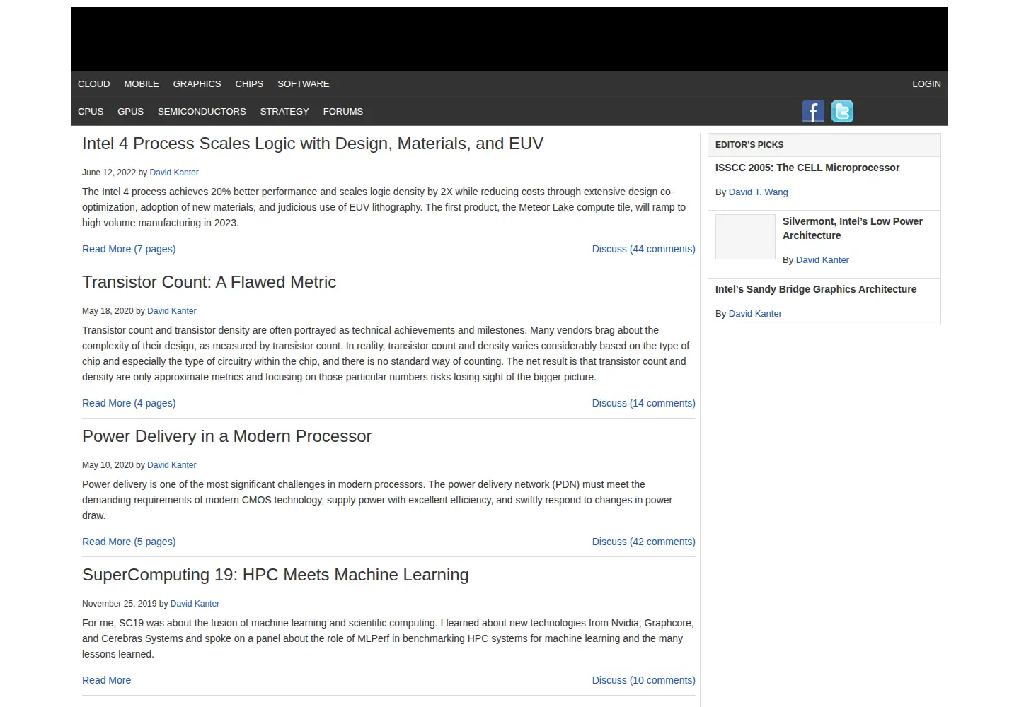 Screenshot of realworldtech.com
