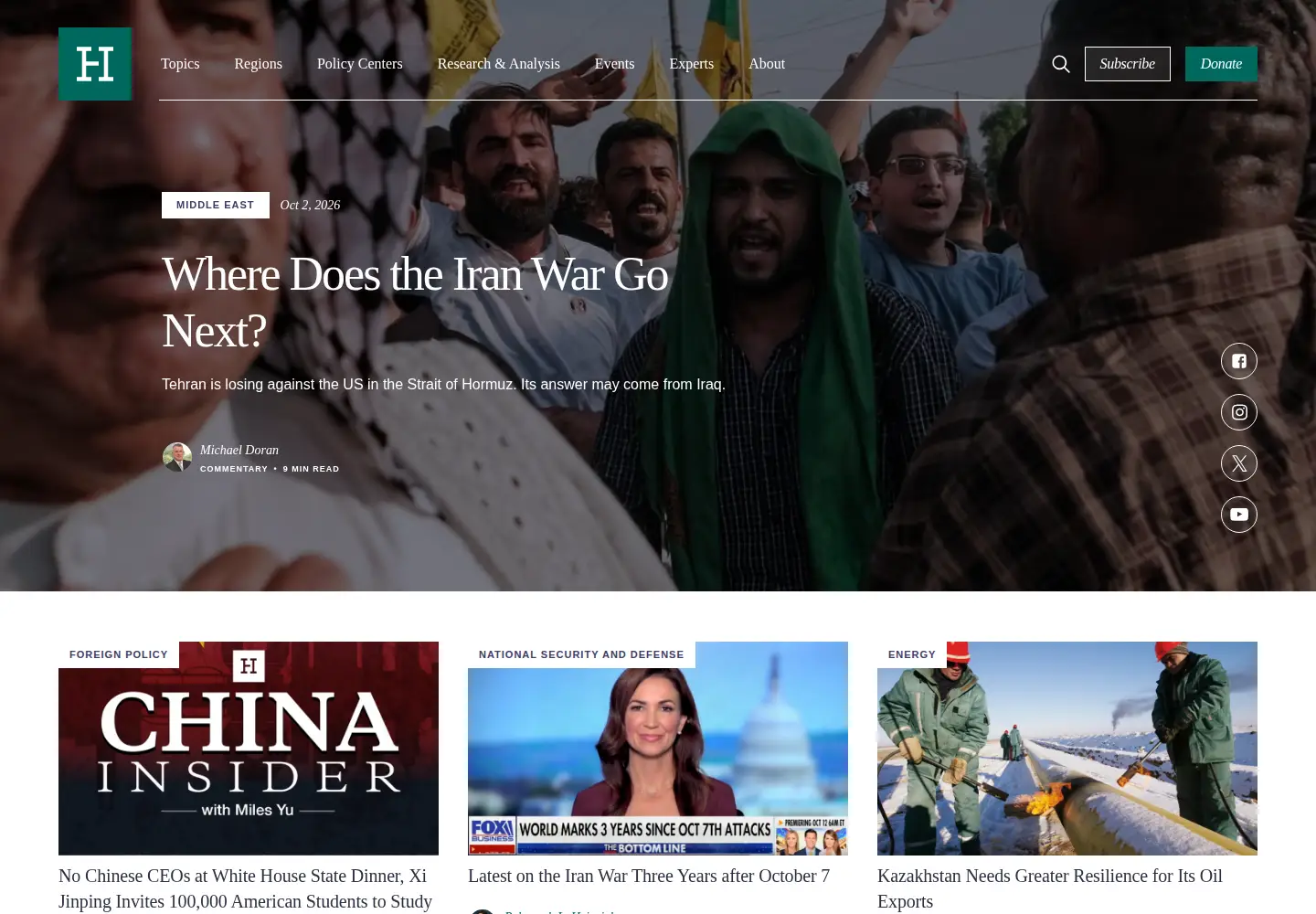 Screenshot of hudson.org