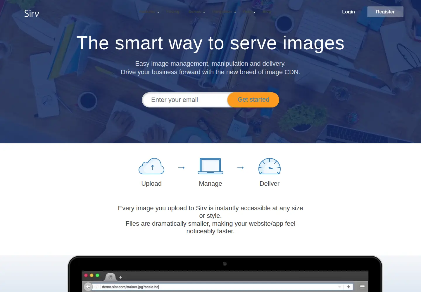 Screenshot of sirv.com