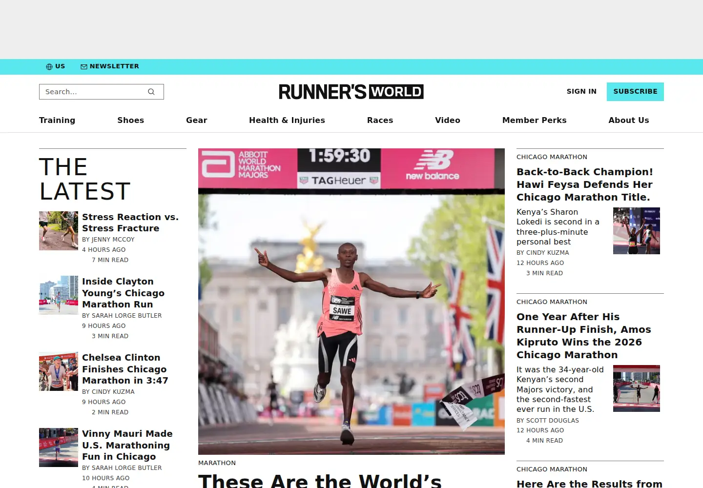 Screenshot of runnersworld.com