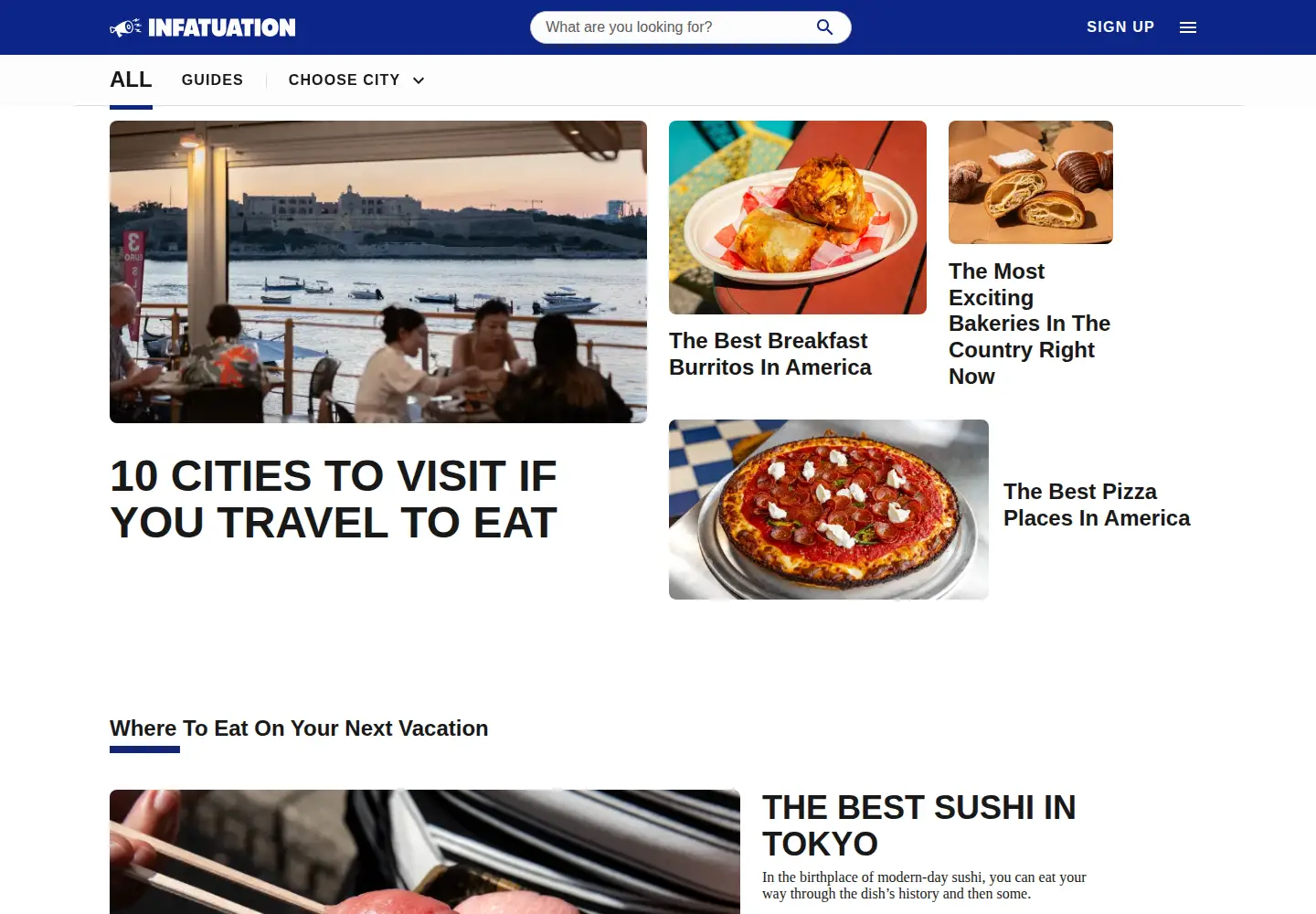 Screenshot of theinfatuation.com