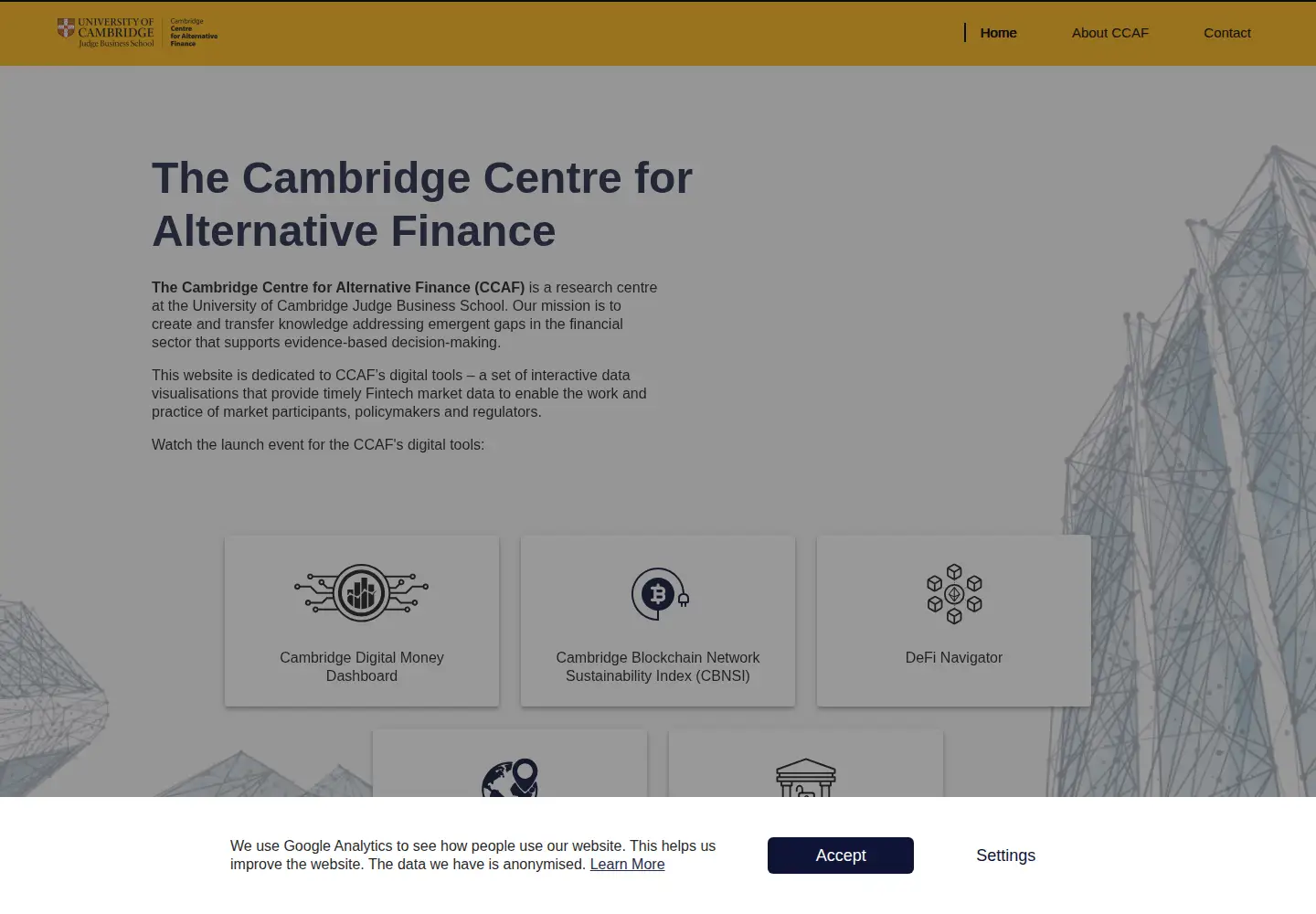 Captured homepage of ccaf.io in the current scan