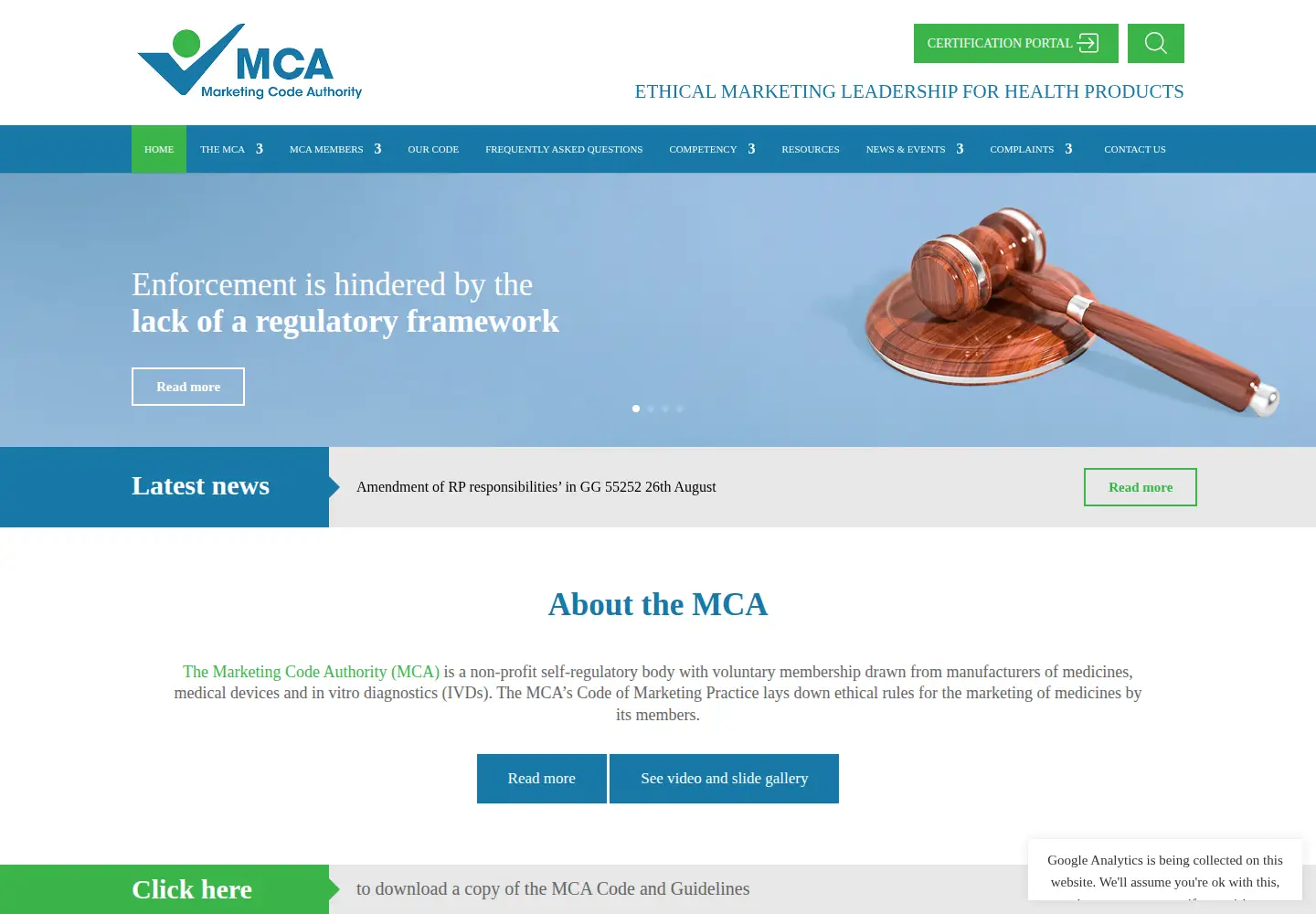 Screenshot of marketingcode.co.za