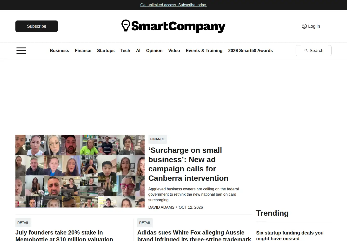 Screenshot of smartcompany.com.au