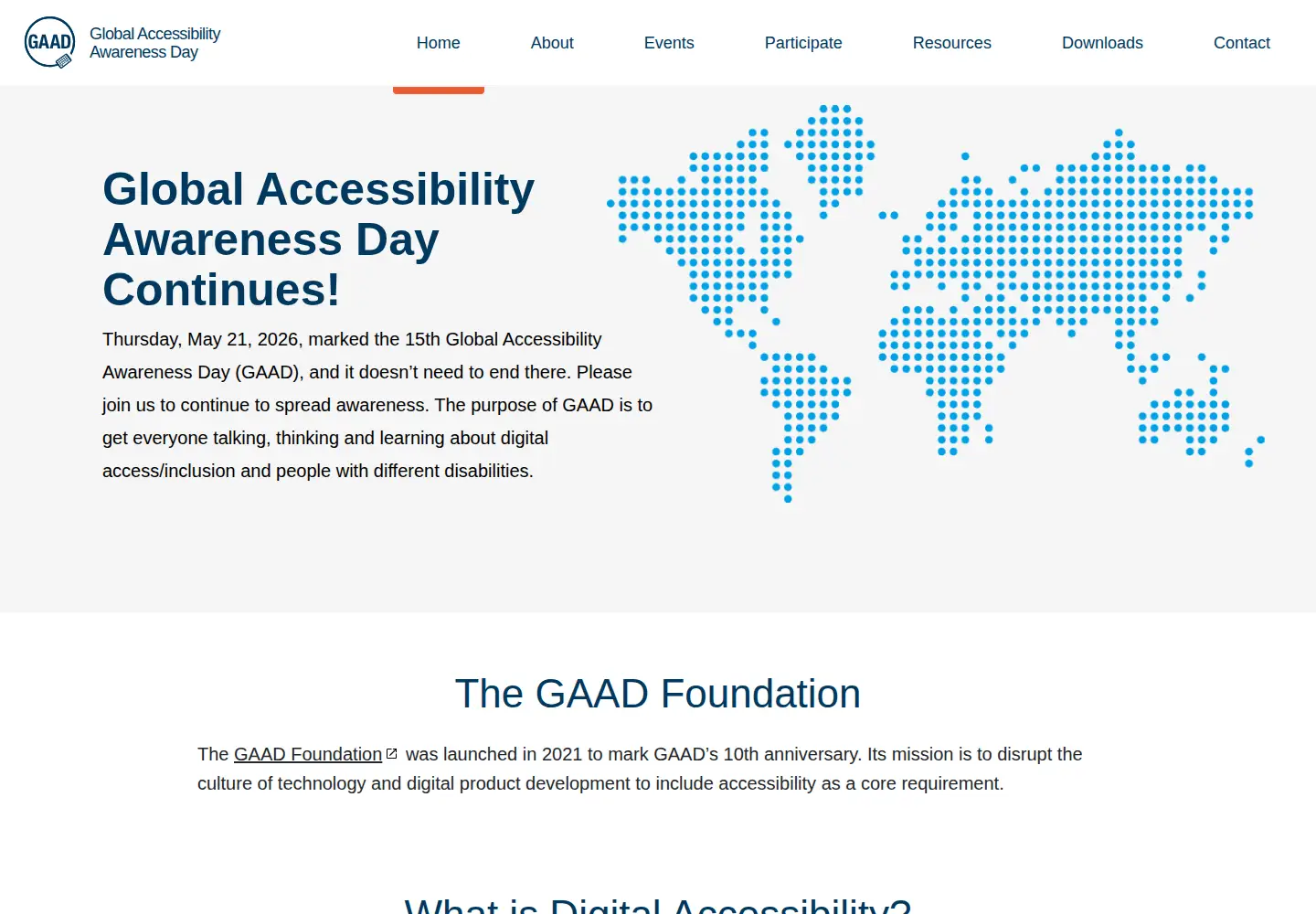 Screenshot of globalaccessibilityawarenessday.org