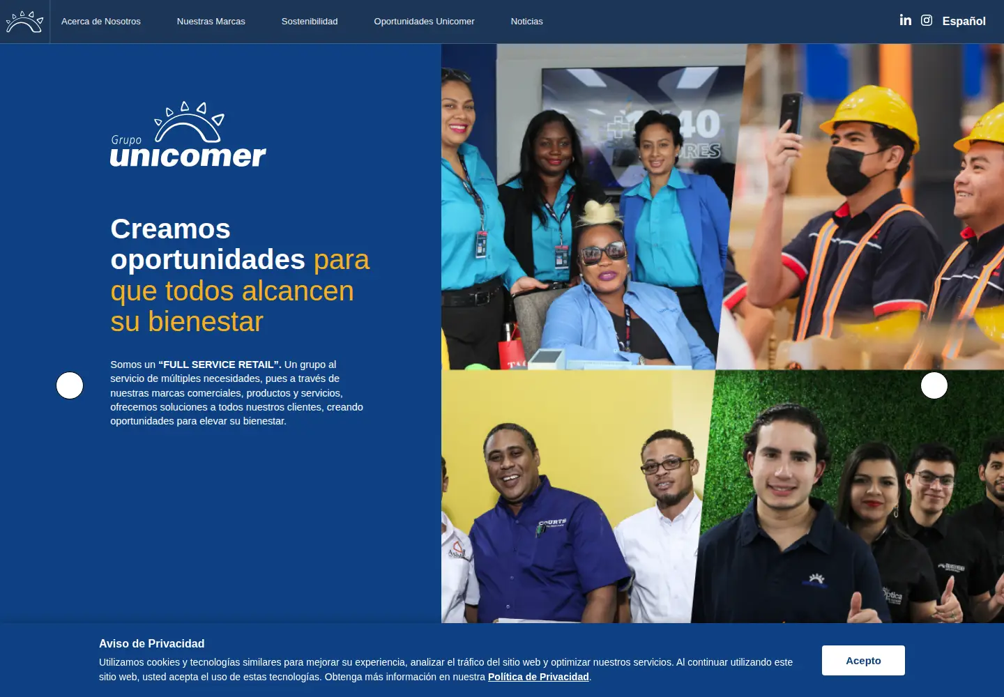 Screenshot of grupounicomer.com