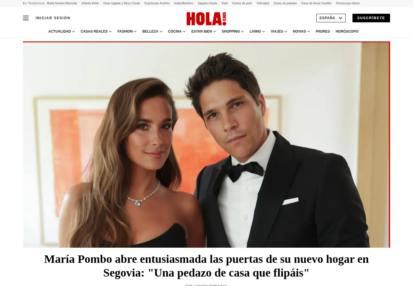 Captured homepage of hola.com in the current scan
