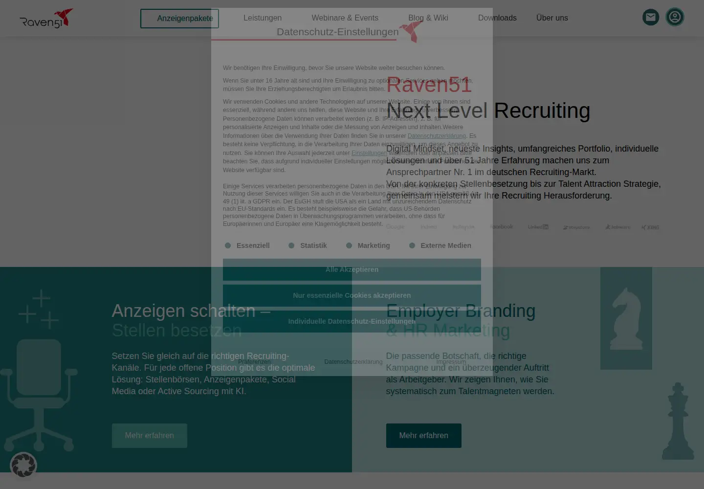 Screenshot of raven51.de