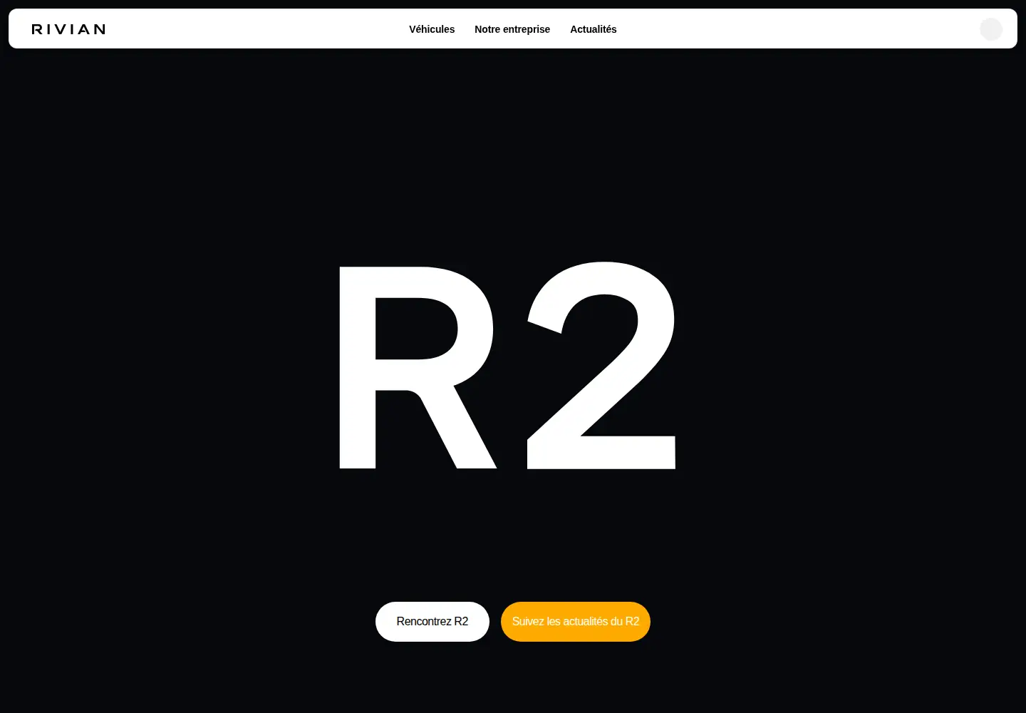 Screenshot of rivian.com